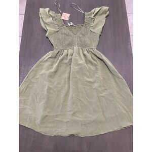 BLU PEPPER OLIVE GREEN DRESS Size XSMALL New With Tags